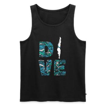Turmspringen Turmspringer - Männer Premium Bio Tank Top - Schwarz - Vorne - AI Model Male 178 light (178cm)