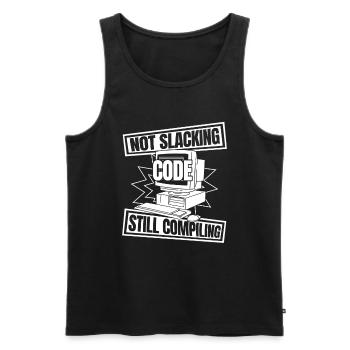 Entwickler Coder Programmierer Computer - Männer Premium Bio Tank Top - Schwarz - Vorne - AI Model Male 178 light (178cm)