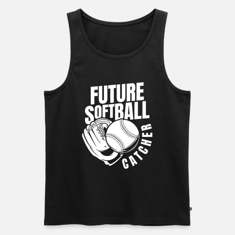Softball Fänger - Männer Premium Bio Tank Top - Schwarz