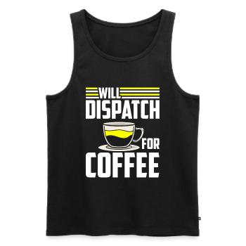 Emergency call control center coffee - Men's Premium Organic Tank Top - black - Front - AI Model Male 178 light (178cm)