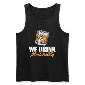 Whisky Whiskey Funny - Débardeur bio Premium Homme - noir - Devant - Michal (187cm)