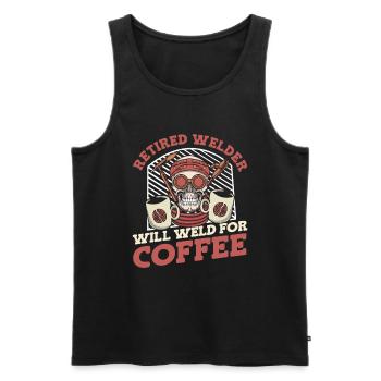 Welder locksmith coffee - Men's Premium Organic Tank Top - black - Front - Michal (187cm)