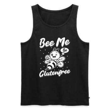 Glutenfrei Witzig - Männer Premium Bio Tank Top - Schwarz - Vorne - AI Model Male 178 light (178cm)