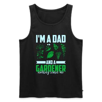 Hobbygärtner Garten Vater Gärtnerischer Vater - Männer Premium Bio Tank Top - Schwarz - Vorne - AI Model Male 178 light (178cm)