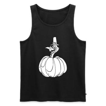 Thanksgiving Pumpkin - Men's Premium Organic Tank Top - black - Front - Michal (187cm)