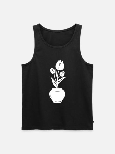 Tulip Vase - Men's Premium Organic Tank Top - black