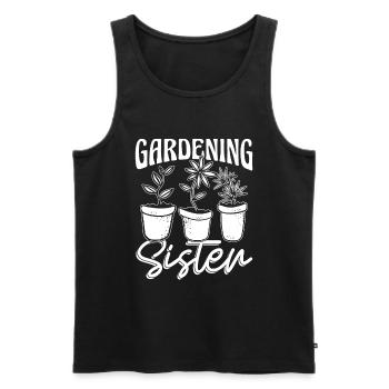 Hobby Jardinier Jardinier Jardinier Sœur - Débardeur bio Premium Homme - noir - Devant - Michal (187cm)