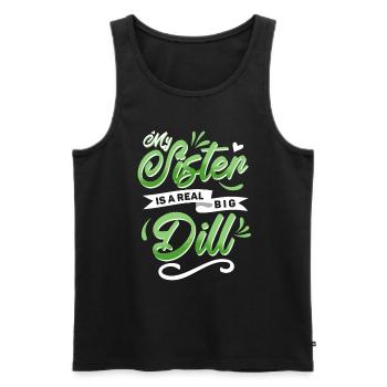Hobbygärtner Garten Schwester - Männer Premium Bio Tank Top - Schwarz - Vorne - Michal (187cm)