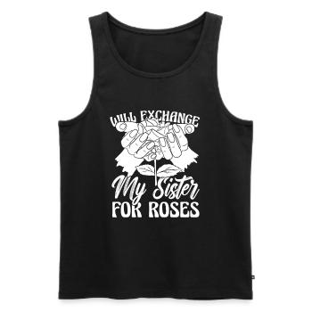 Hobby Jardinier Jardin Roses Horticole Soeur - Débardeur bio Premium Homme - noir - Devant - Michal (187cm)