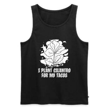 Hobby Gardener Garden Coriander - Men's Premium Organic Tank Top - black - Front - AI Model Male 178 light (178cm)