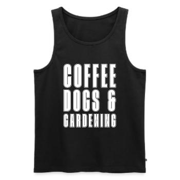Hobbygärtner Garten Kaffee Gartenhund - Männer Premium Bio Tank Top - Schwarz - Vorne - Michal (187cm)