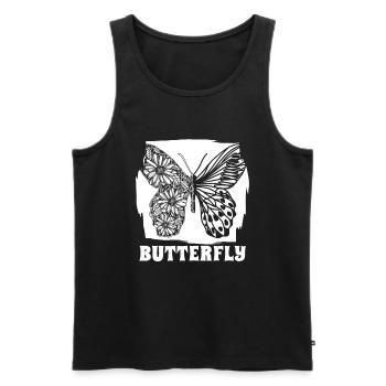 Hobby Gardener Garden Butterfly Butterfly - Men's Premium Organic Tank Top - black - Front - Michal (187cm)