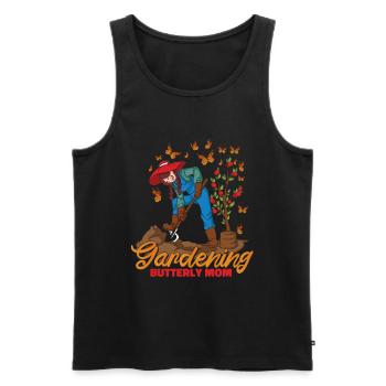 Amateur gardener garden mother - Men's Premium Organic Tank Top - black - Front - AI Model Male 178 light (178cm)