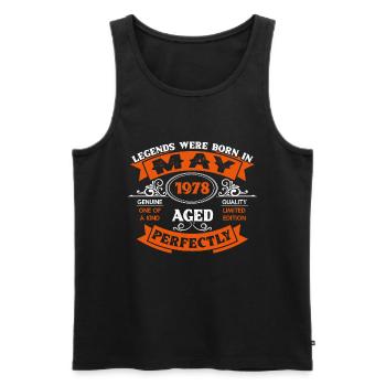 Legends Were Born In May 1978 Birthday - Männer Premium Bio Tank Top - Schwarz - Vorne - Michal (187cm)