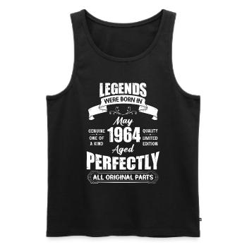 Legends Were Born In May 1964 Birthday - Männer Premium Bio Tank Top - Schwarz - Vorne - Michal (187cm)