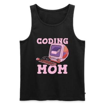 Développeur Coder Programmeur Mère - Débardeur bio Premium Homme - noir - Devant - Michal (187cm)