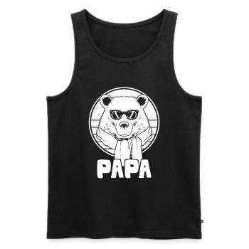 Vatertag Papa Tragen - Männer Premium Bio Tank Top - Schwarz - Vorne - AI Model Male 178 light (178cm)