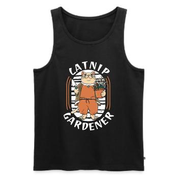 Hobby gardener garden catnip garden cat - Men's Premium Organic Tank Top - black - Front - AI Model Male 178 light (178cm)