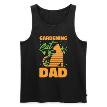 Hobbygärtner Garten Papa Gartenkatze - Männer Premium Bio Tank Top - Schwarz - Vorne - AI Model Male 178 light (178cm)