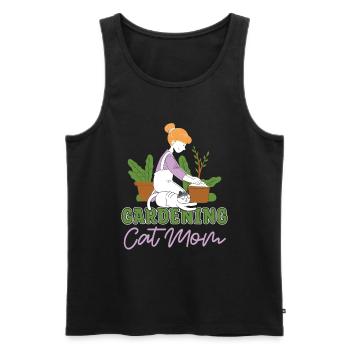 Hobbygärtner Garten Mutter Gartenkatze - Männer Premium Bio Tank Top - Schwarz - Vorne - Michal (187cm)