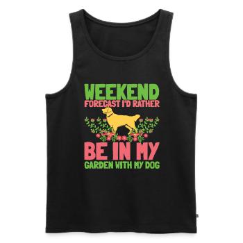 Hobby Gardener Garden Weekend Garden Dog - Débardeur bio Premium Homme - noir - Devant - Michal (187cm)
