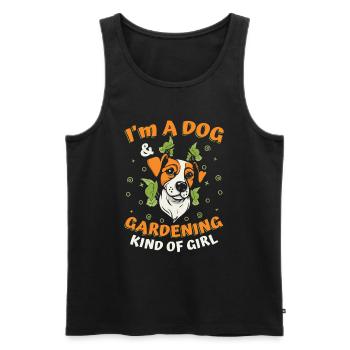 Hobby Gardener Garden Funny Garden Dog - Débardeur bio Premium Homme - noir - Devant - Michal (187cm)