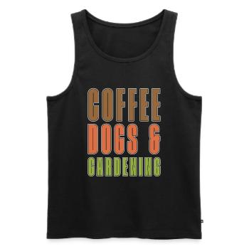 Hobbygärtner Garten Kaffee Gartenhund - Männer Premium Bio Tank Top - Schwarz - Vorne - Michal (187cm)