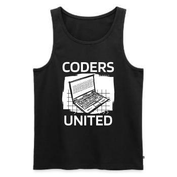 Developer Coder Programmer - Men's Premium Organic Tank Top - black - Front - Michal (187cm)