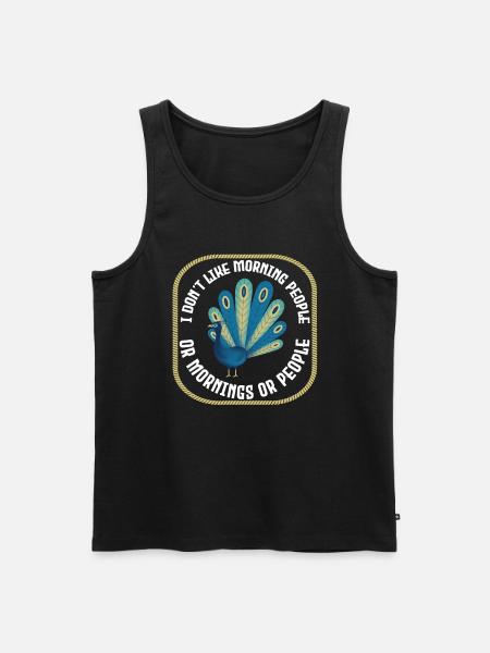 Peacock Bird - Men's Premium Organic Tank Top - black