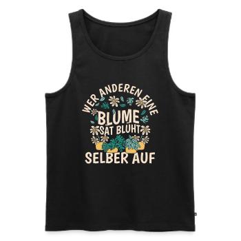 Hobby Gardener Garden Cute - Men's Premium Organic Tank Top - black - Front - Michal (187cm)