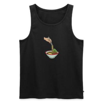 Ramen - Men's Premium Organic Tank Top - black - Front - AI Model Male 178 light (178cm)