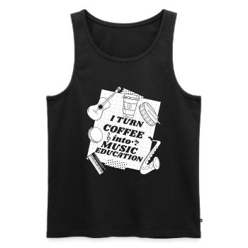 Musiklehrer Musik Lehrer - Männer Premium Bio Tank Top - Schwarz - Vorne - Michal (187cm)