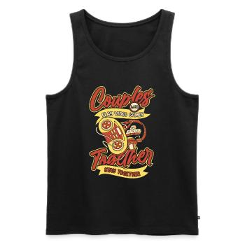 Gamer Gaming Paar - Männer Premium Bio Tank Top - Schwarz - Vorne - Michal (187cm)