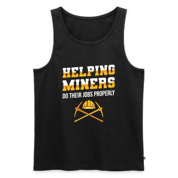 Engineer Lustig Mining Engineer - Men's Premium Organic Tank Top - black - Front - Michal (187cm)