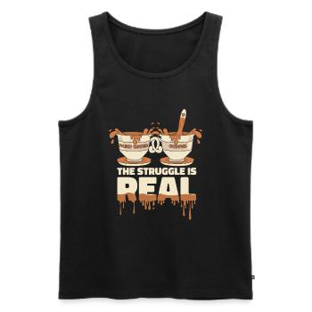 Painter Varnisher Funny The Struggle Is Real - Men's Premium Organic Tank Top - black - Front - Michal (187cm)