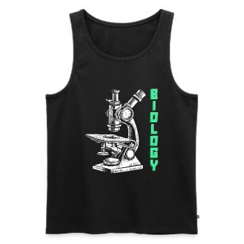 Biologie Biologe Mikroskop Biology - Männer Premium Bio Tank Top - Schwarz - Vorne - AI Model Male 178 light (178cm)