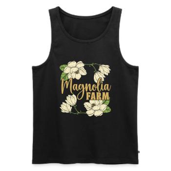Farmer Farmer Great Magnolia Farms - Men's Premium Organic Tank Top - black - Front - AI Model Male 178 light (178cm)