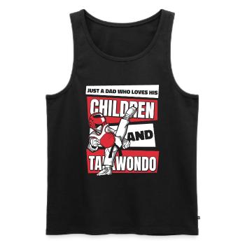 Taekwondo Père Taekwondo - Débardeur bio Premium Homme - noir - Devant - Michal (187cm)