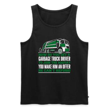 Lkw Fahrer Trucker Lastwagenfahrer Witzig - Männer Premium Bio Tank Top - Schwarz - Vorne - Michal (187cm)