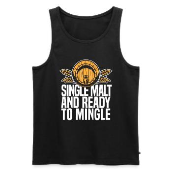 Whisky Whiskey Lustig - Männer Premium Bio Tank Top - Schwarz - Vorne - Michal (187cm)