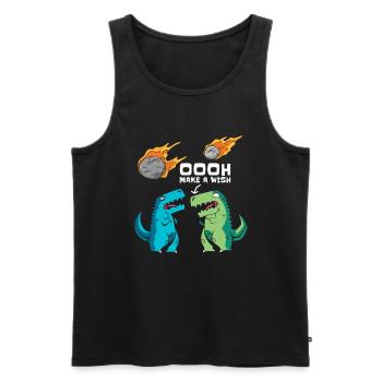 Weltraum Weltall Dinosaurier Astroid Umleitung - Männer Premium Bio Tank Top - Schwarz - Vorne - Michal (187cm)