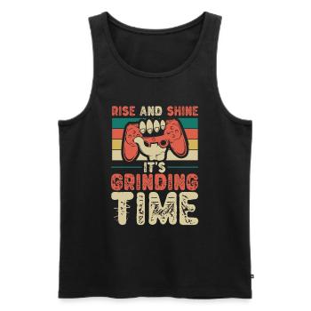 Gamer Gaming Shine - Men's Premium Organic Tank Top - black - Front - AI Model Male 178 light (178cm)
