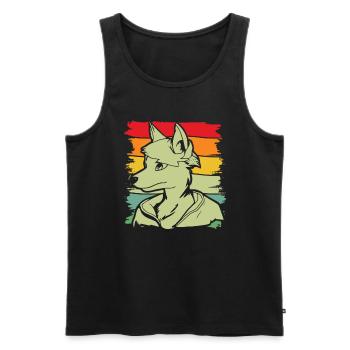 Furry Fandom Fursuits Cool - Männer Premium Bio Tank Top - Schwarz - Vorne - Michal (187cm)