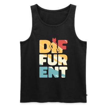 Furry Fandom Fursuits Lustig Diffurent - Männer Premium Bio Tank Top - Schwarz - Vorne - Michal (187cm)