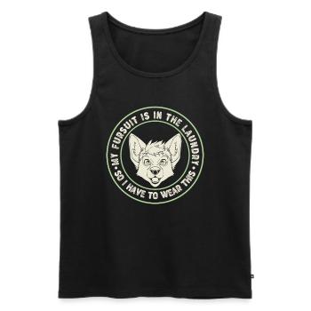 Furry Fandom Fursuits Witzig - Männer Premium Bio Tank Top - Schwarz - Vorne - Michal (187cm)