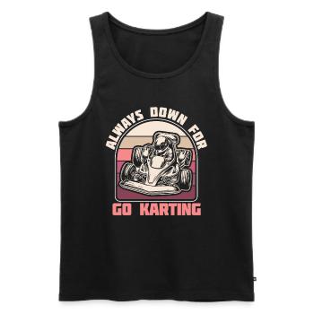 Go Kart Karting Karting Driver Cool - Men's Premium Organic Tank Top - black - Front - Michal (187cm)