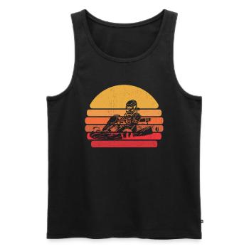 Go Kart Kartfahren Kartfahrer Cool - Männer Premium Bio Tank Top - Schwarz - Vorne - AI Model Male 178 light (178cm)