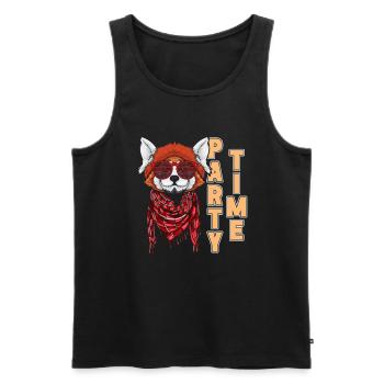Furry Fandom Fursuits Party Party Time - Männer Premium Bio Tank Top - Schwarz - Vorne - AI Model Male 178 light (178cm)