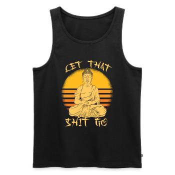 Buddha Buddhist Witzig - Männer Premium Bio Tank Top - Schwarz - Vorne - AI Model Male 178 light (178cm)