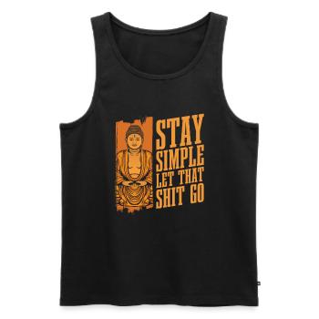Buddha Buddhist Lustig - Männer Premium Bio Tank Top - Schwarz - Vorne - AI Model Male 178 light (178cm)